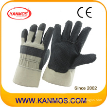 Black PVC Dotted Industrial Safety Work Gloves (41016)